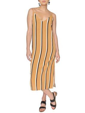 Designers Society Orange Stripe Slip Dress